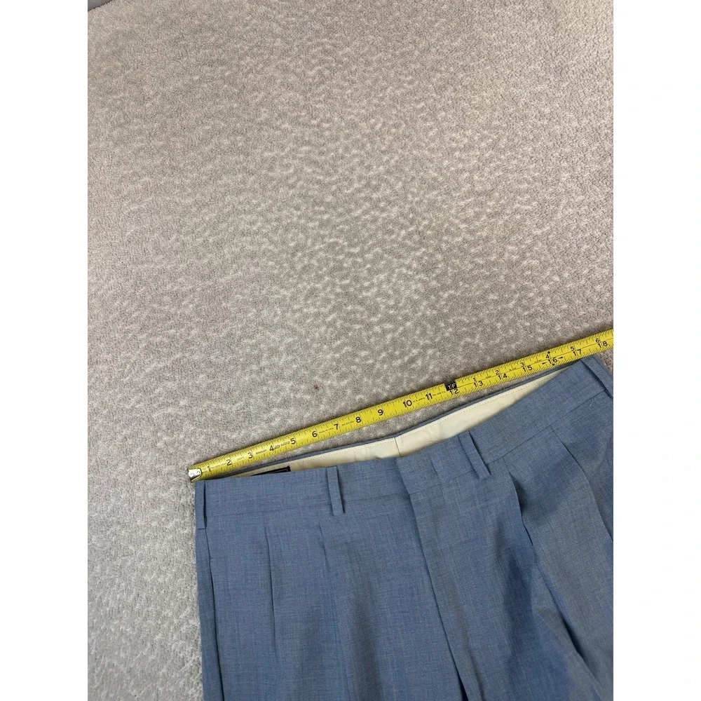 Farah Vintage Dress‎ Pants Mens 35x29 Blue Pleated Straight Classic Business
